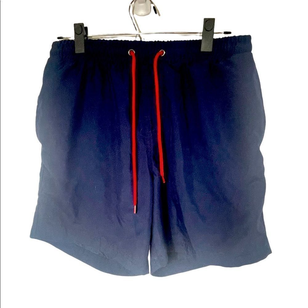 Men's Club Room Navy Blue Swimming Shorts with Liner Size Small